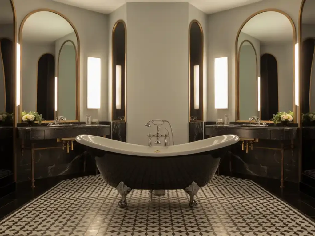deco-inspired Miami bathroom